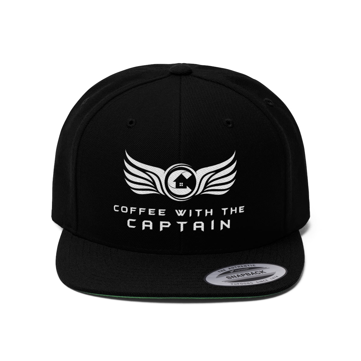 Coffee With The Captain - Flat Bill Snapback (Black or Navy Available)