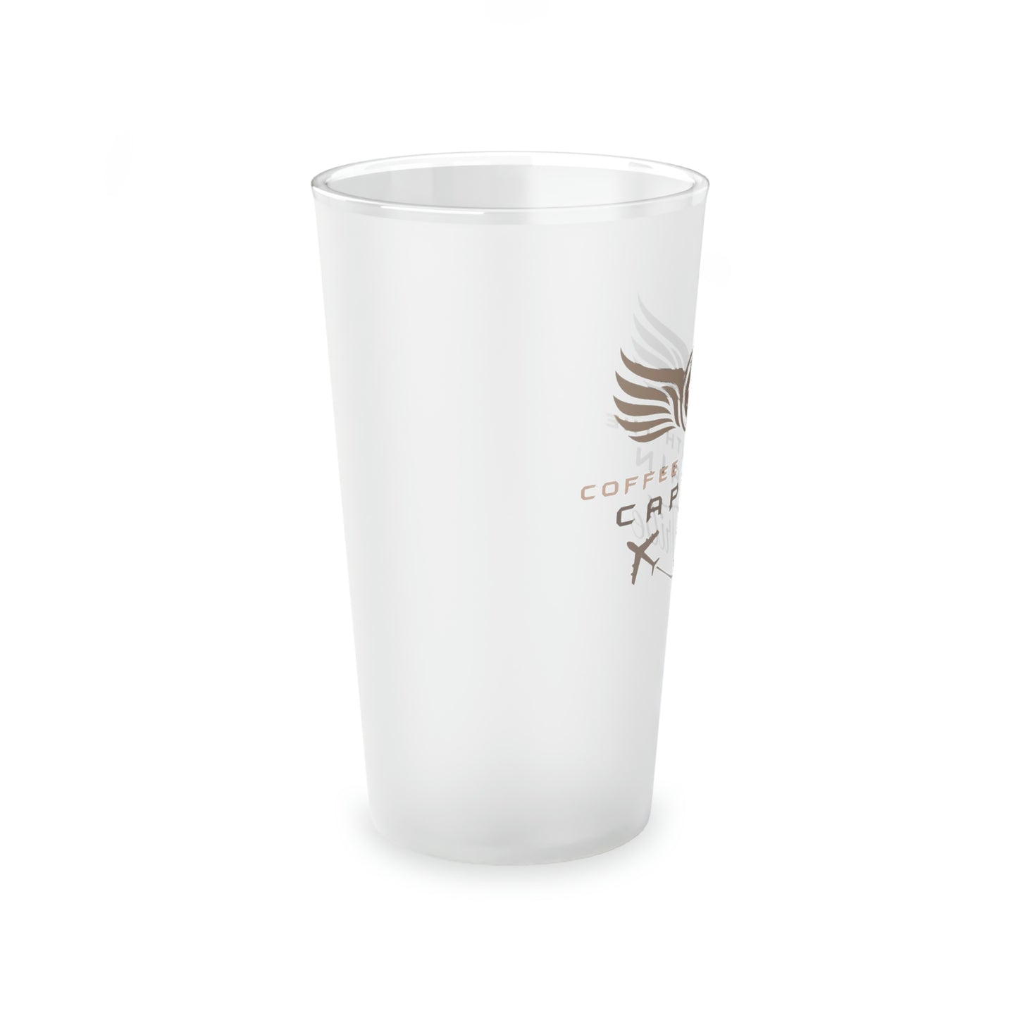 Coffee Tribe Frosted Pint Glass, 16oz
